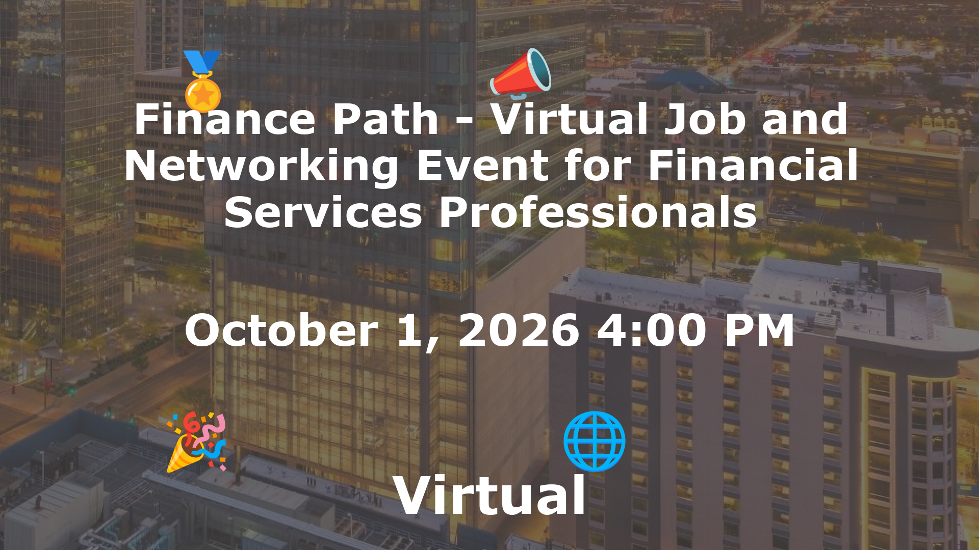 Finance Path - Virtual Job and Networking Event for Financial Services Professionals event image